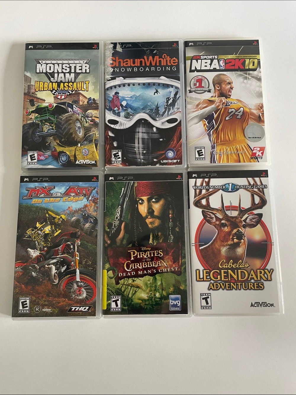 Lot of 6 PSP Games: Monster Jam, Shaun White, NBA 2K10, MX vs. ATV... - Tested